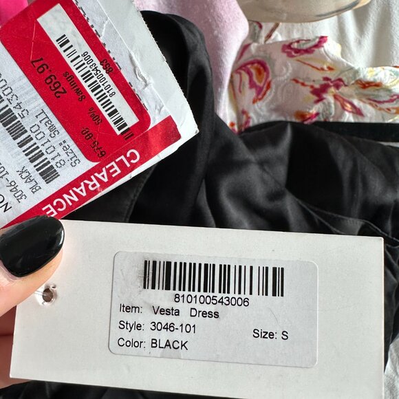 NWT Mother Of All Vesta Asymmetrical Dress Black Sz Small Cut-out One Shoulder - Picture 4 of 11